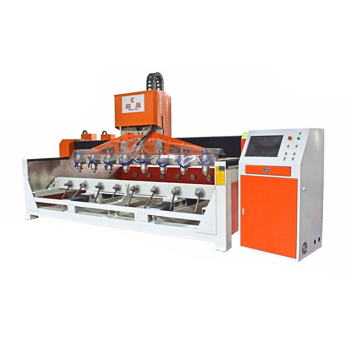 4 Axis Eight-head Stone Cylinder Engraving Machine