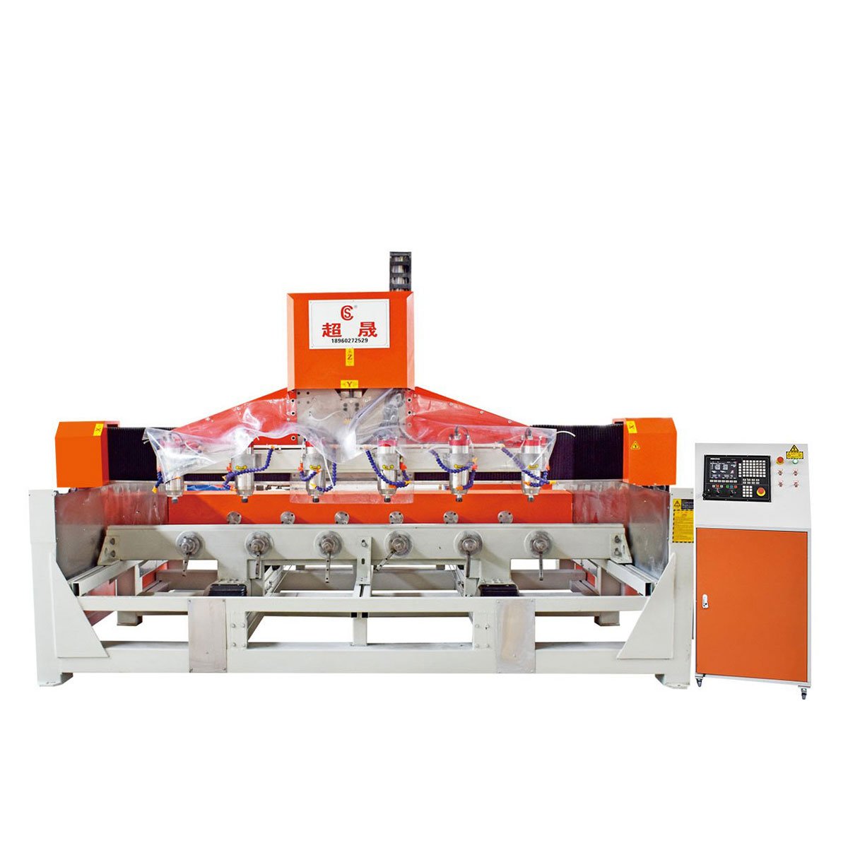 4 Axis Six-head Stone Cylinder Engraving Machine