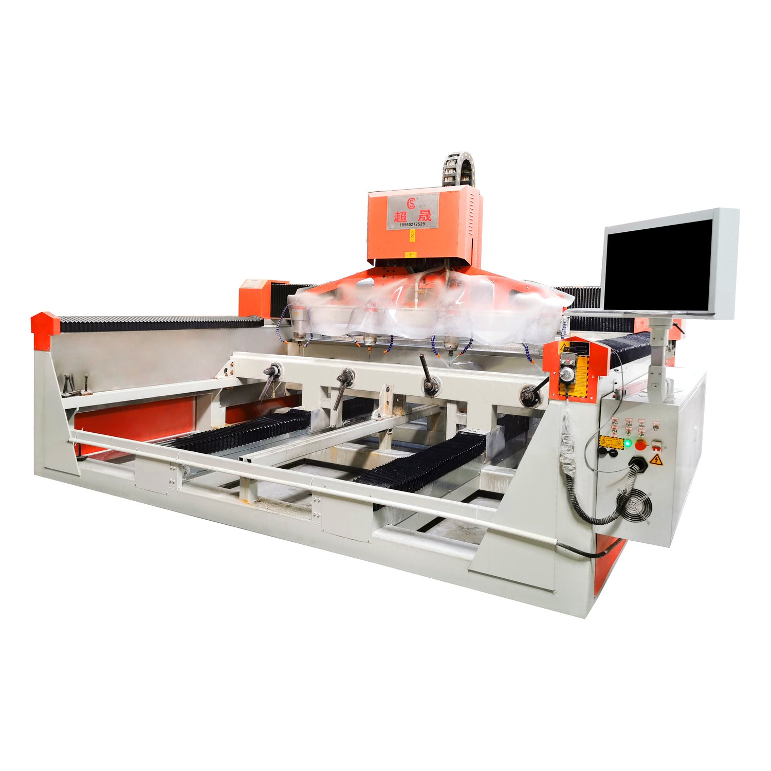 4 Axis Four-head Stone Cylinder Engraving Machine